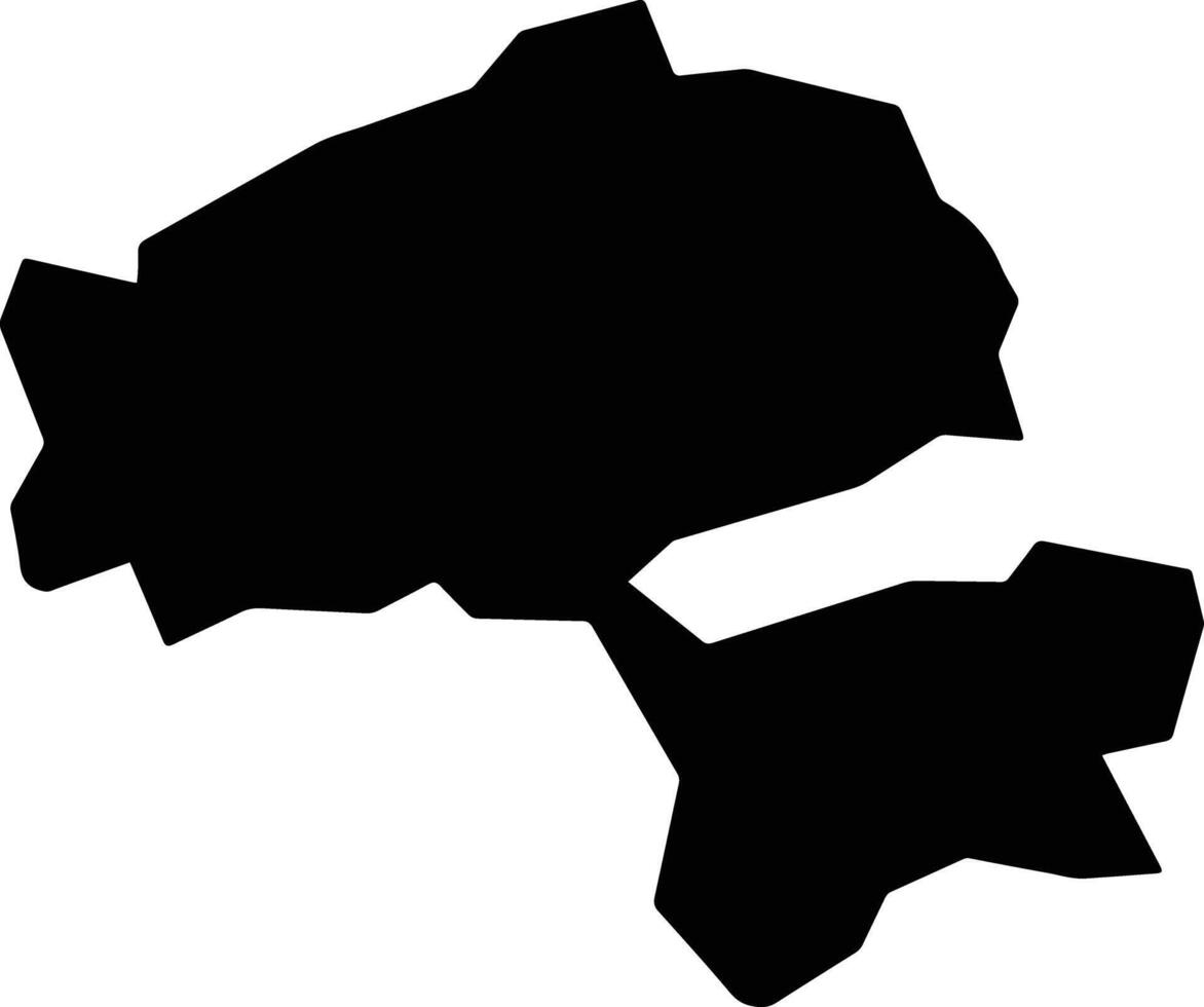 Pano Lefkara Cyprus silhouette map vector
