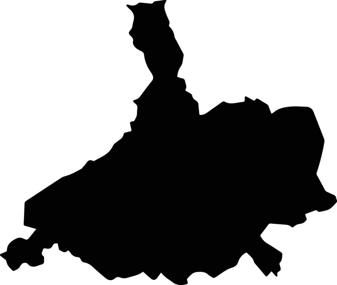 Pantepec Mexico silhouette map vector