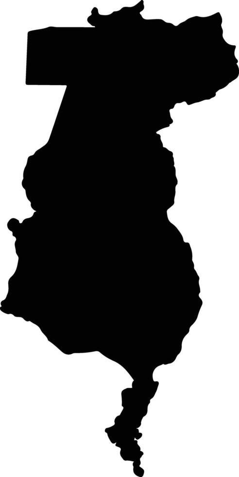 Pao de San Juan Bautista Venezuela silhouette map vector