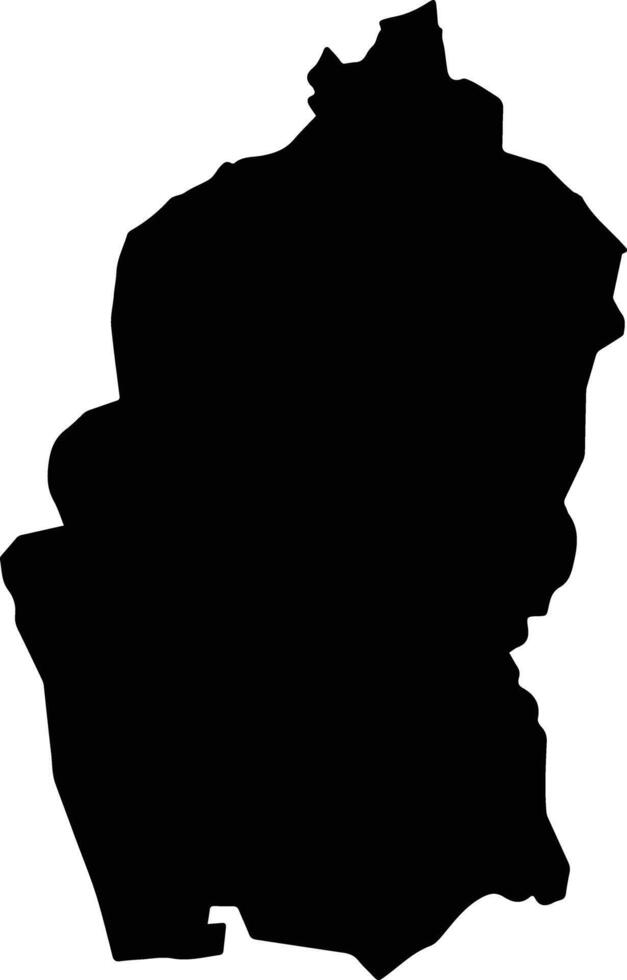 Paoua Central African Repu silhouette map vector