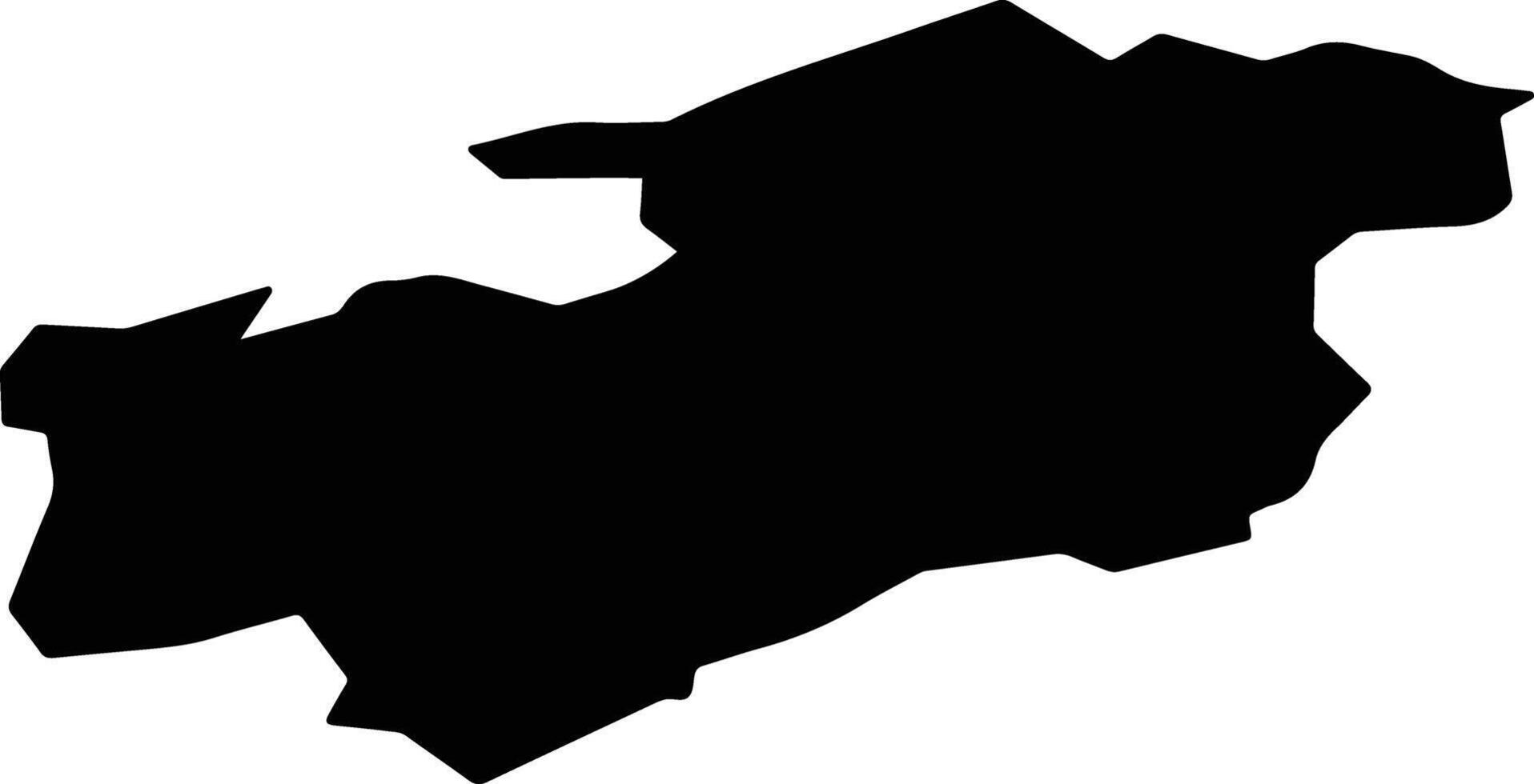Paracin Municipality Serbia silhouette map vector