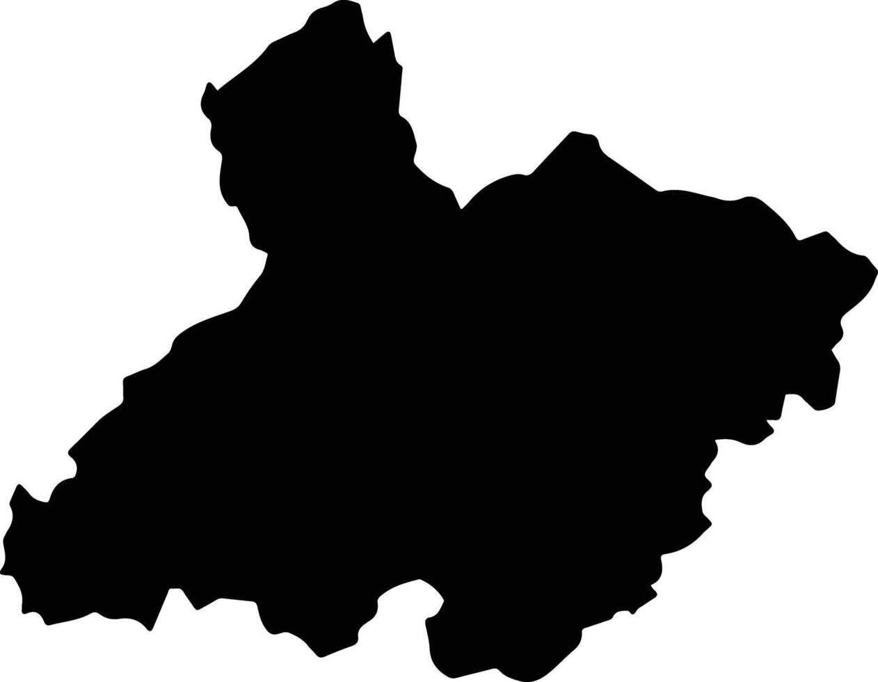 Paracatu Brazil silhouette map vector