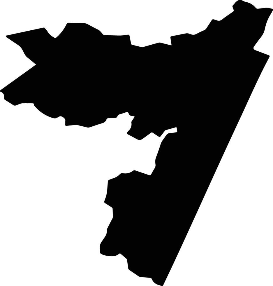 Parintins Brazil silhouette map vector