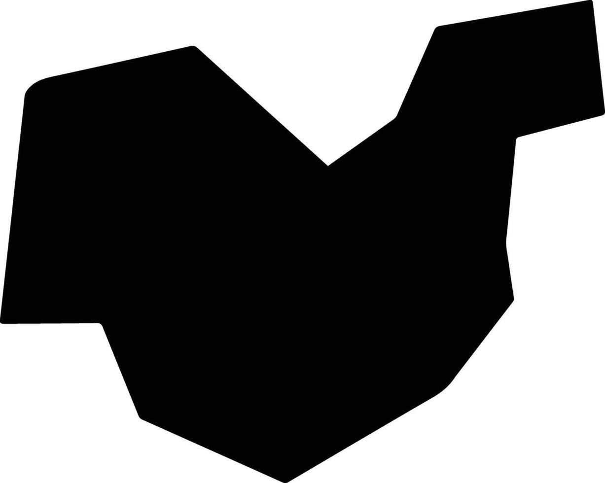 Parkent Uzbekistan silhouette map vector