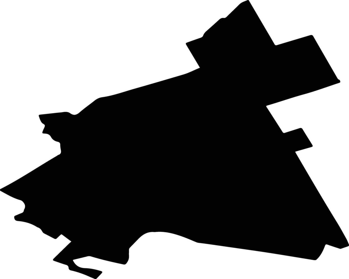 PARSCOVENI Romania silhouette map vector