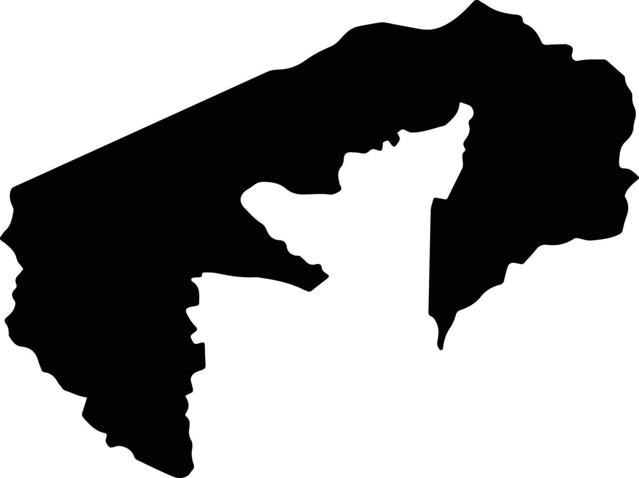 Part of Guys Hill Jamaica silhouette map vector
