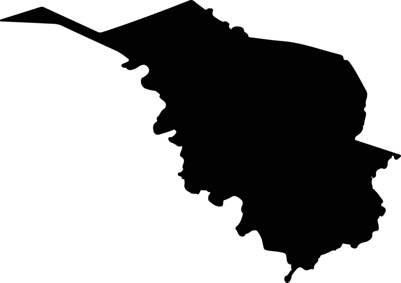 Pashchim Champaran India silhouette map vector