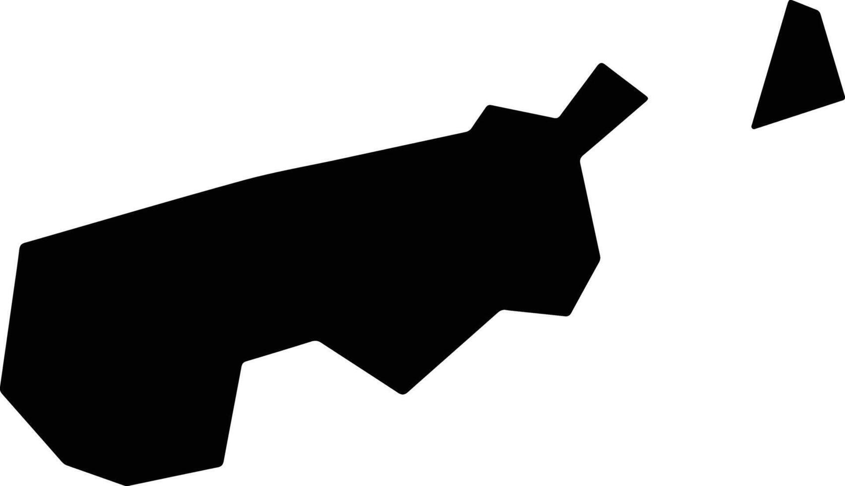 Patani Nigeria silhouette map vector