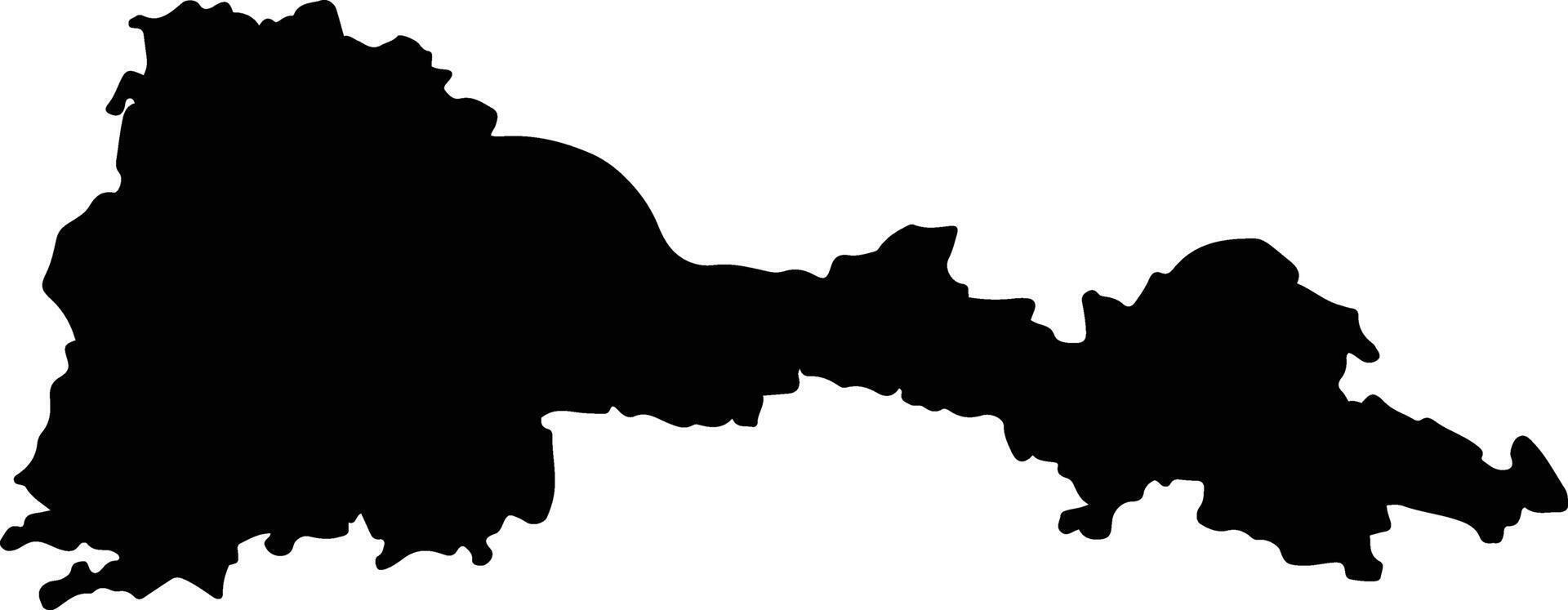 Patna India silhouette map vector