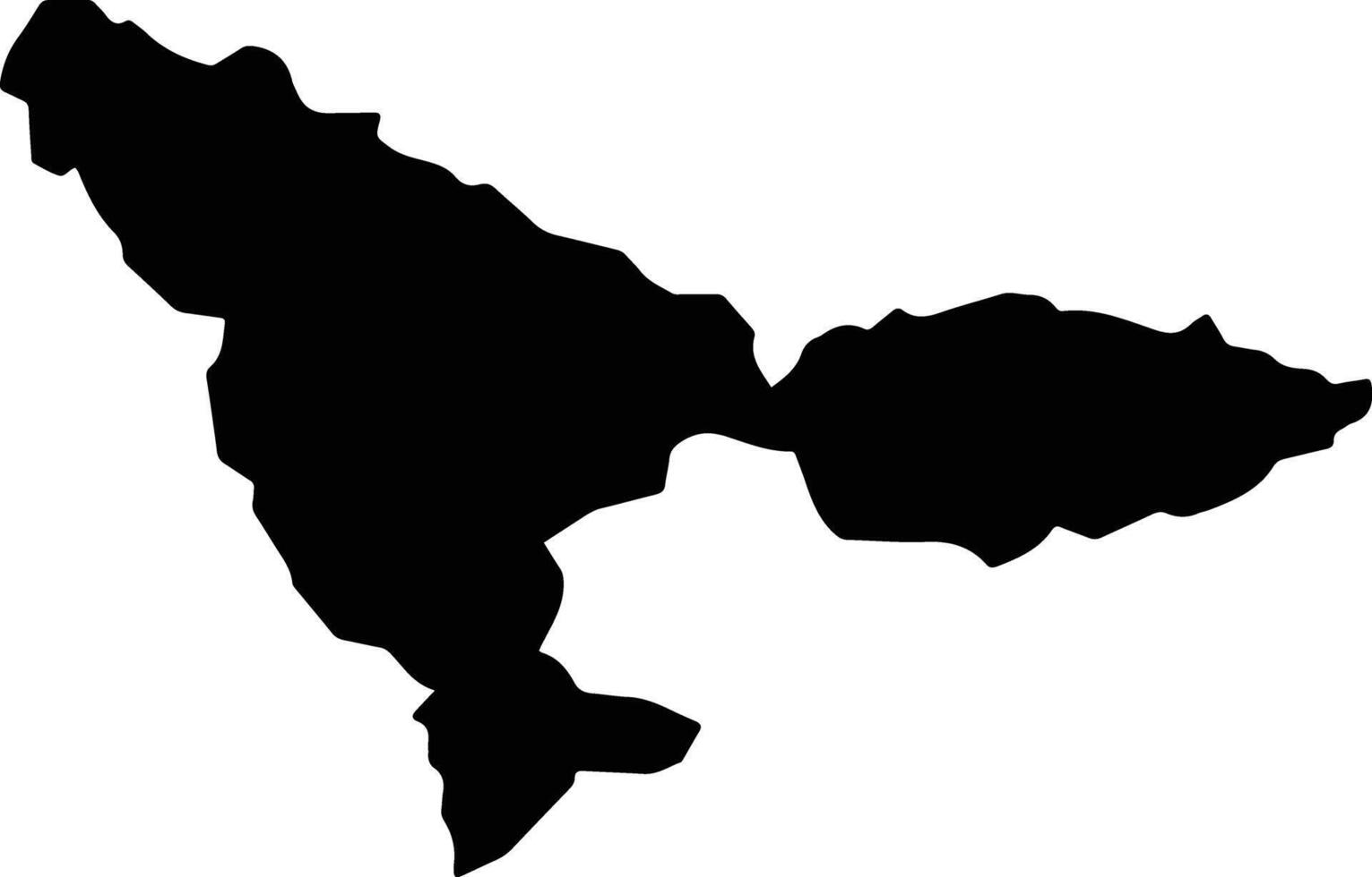 Patos de Minas Brazil silhouette map vector