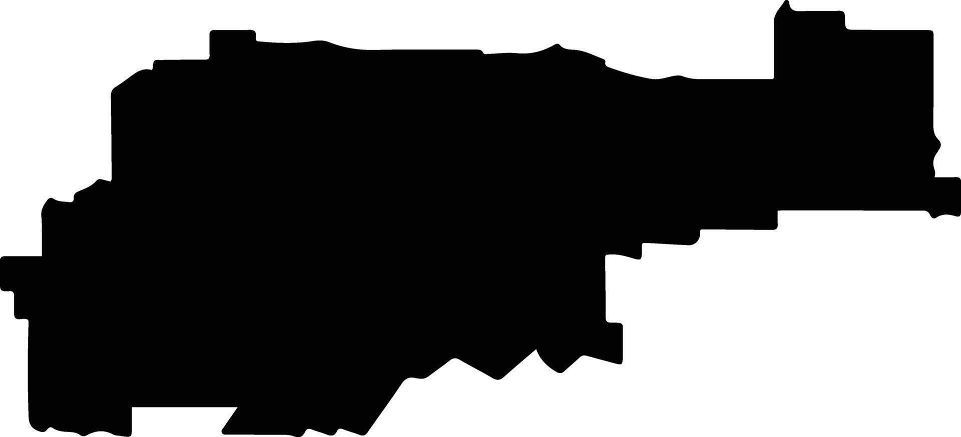 Pavlovsky District Russia silhouette map vector