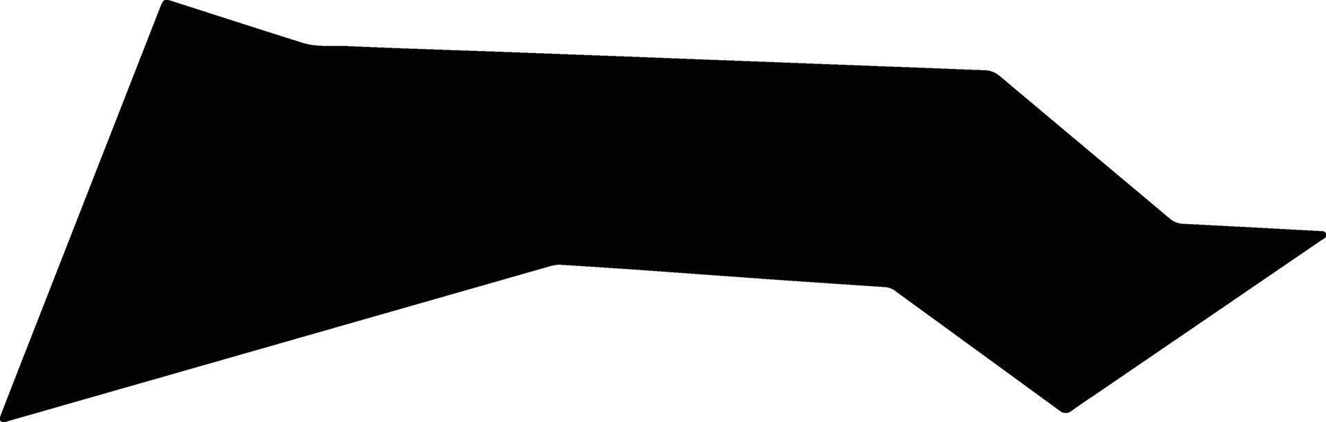 Pearts Gap Saint Lucia silhouette map vector