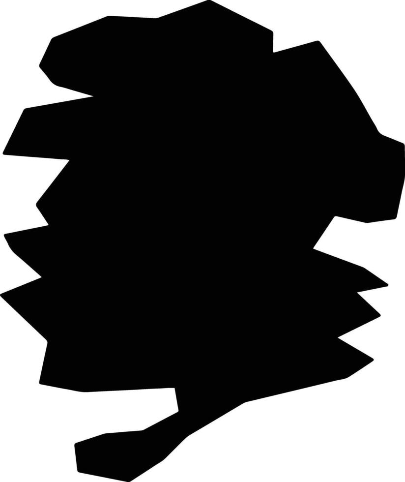 Pecinci Municipality Serbia silhouette map vector