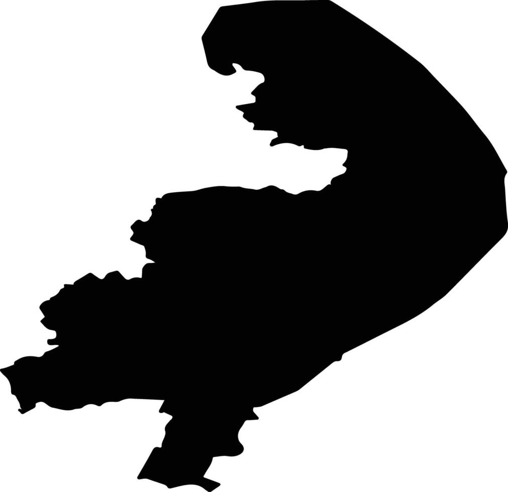 Pechorsky District Russia silhouette map vector