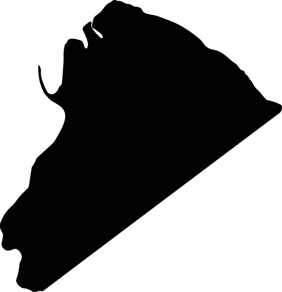 Pedernales Venezuela silhouette map vector