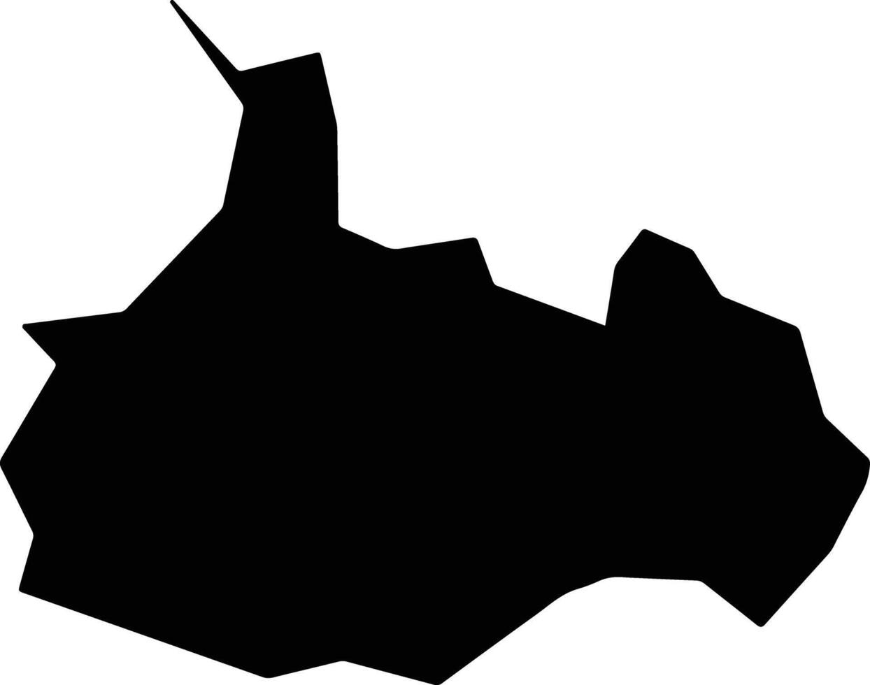 Pedregulho Brazil silhouette map vector