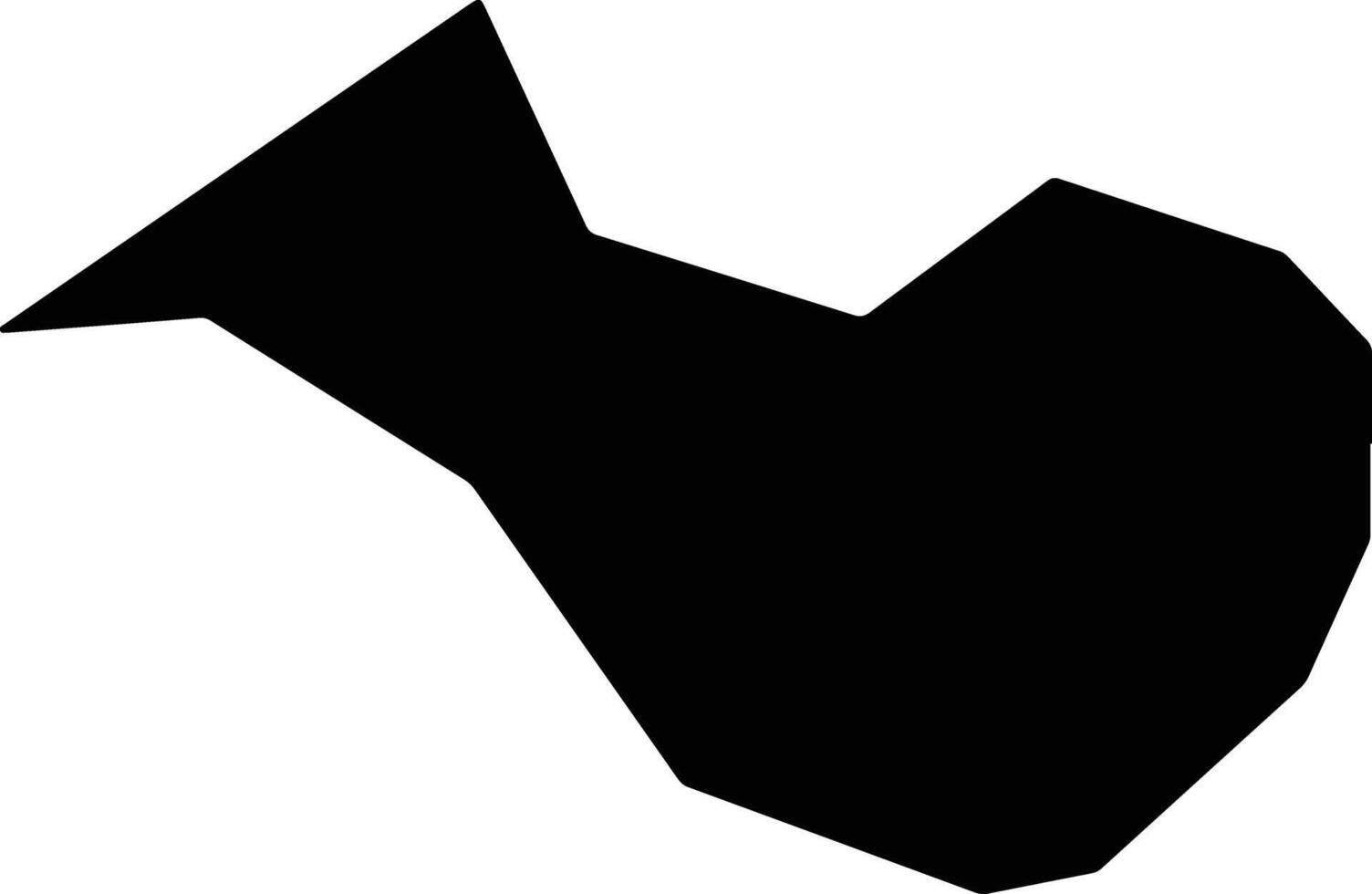 Pedrinhas Paulista Brazil silhouette map vector