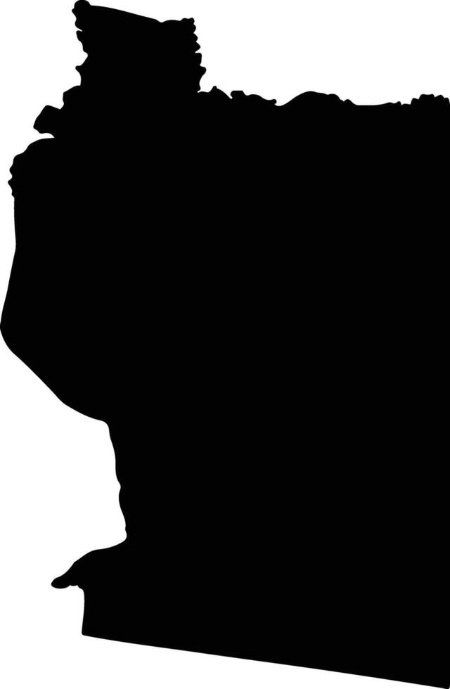 Pegunungan Bintang Indonesia silhouette map vector