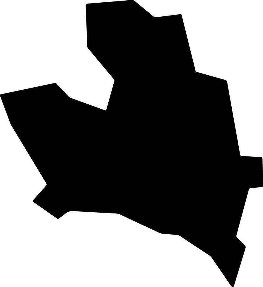 Pelendri Cyprus silhouette map vector