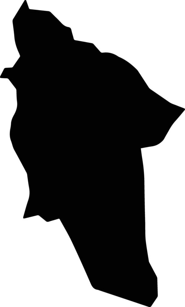 Pell River Jamaica silhouette map vector