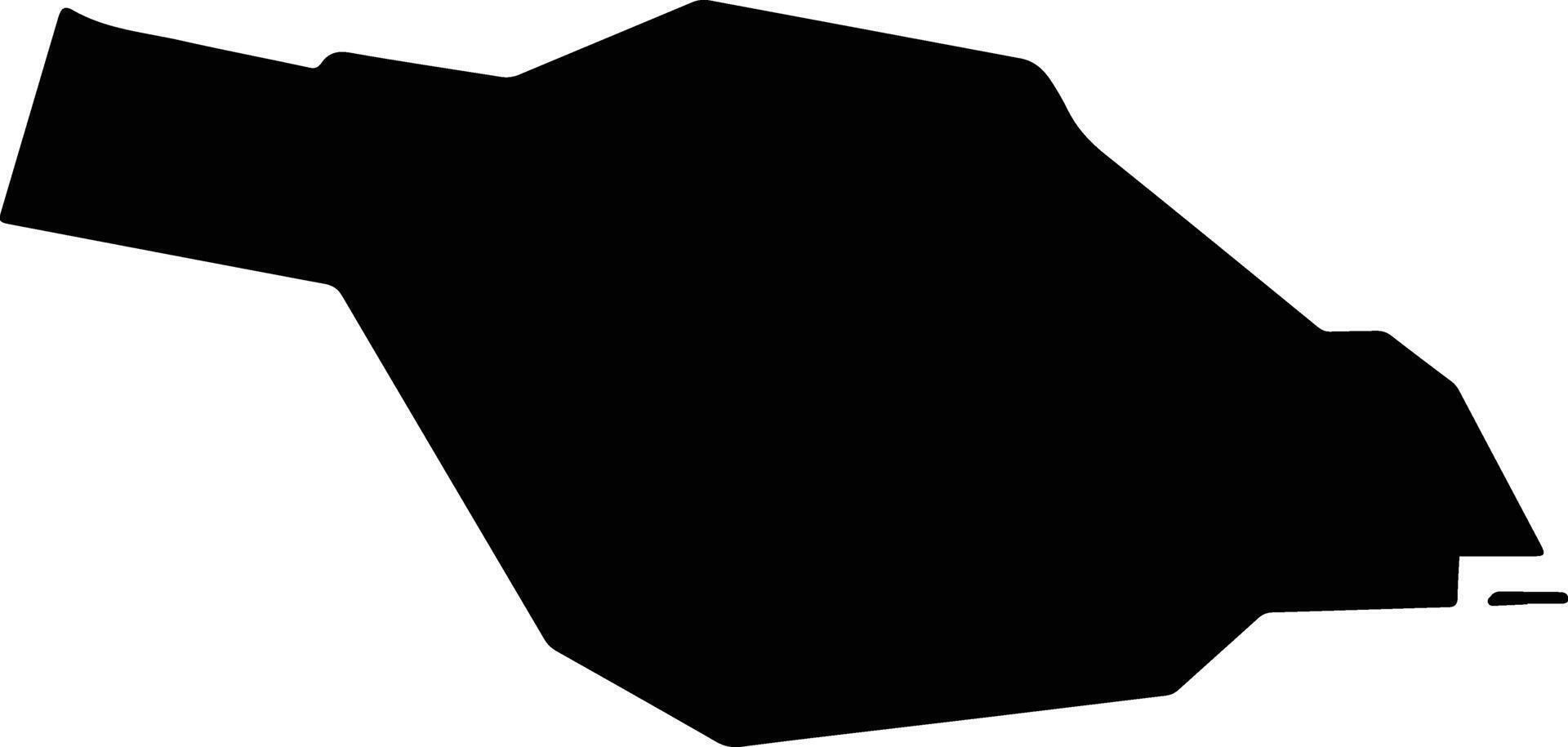 Pembroke Malta silhouette map vector