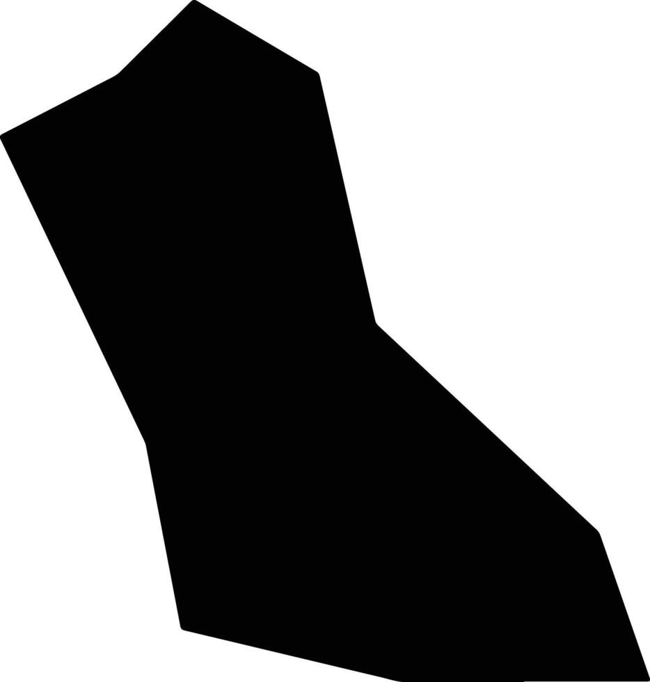 Pengzhoushi China silhouette map vector
