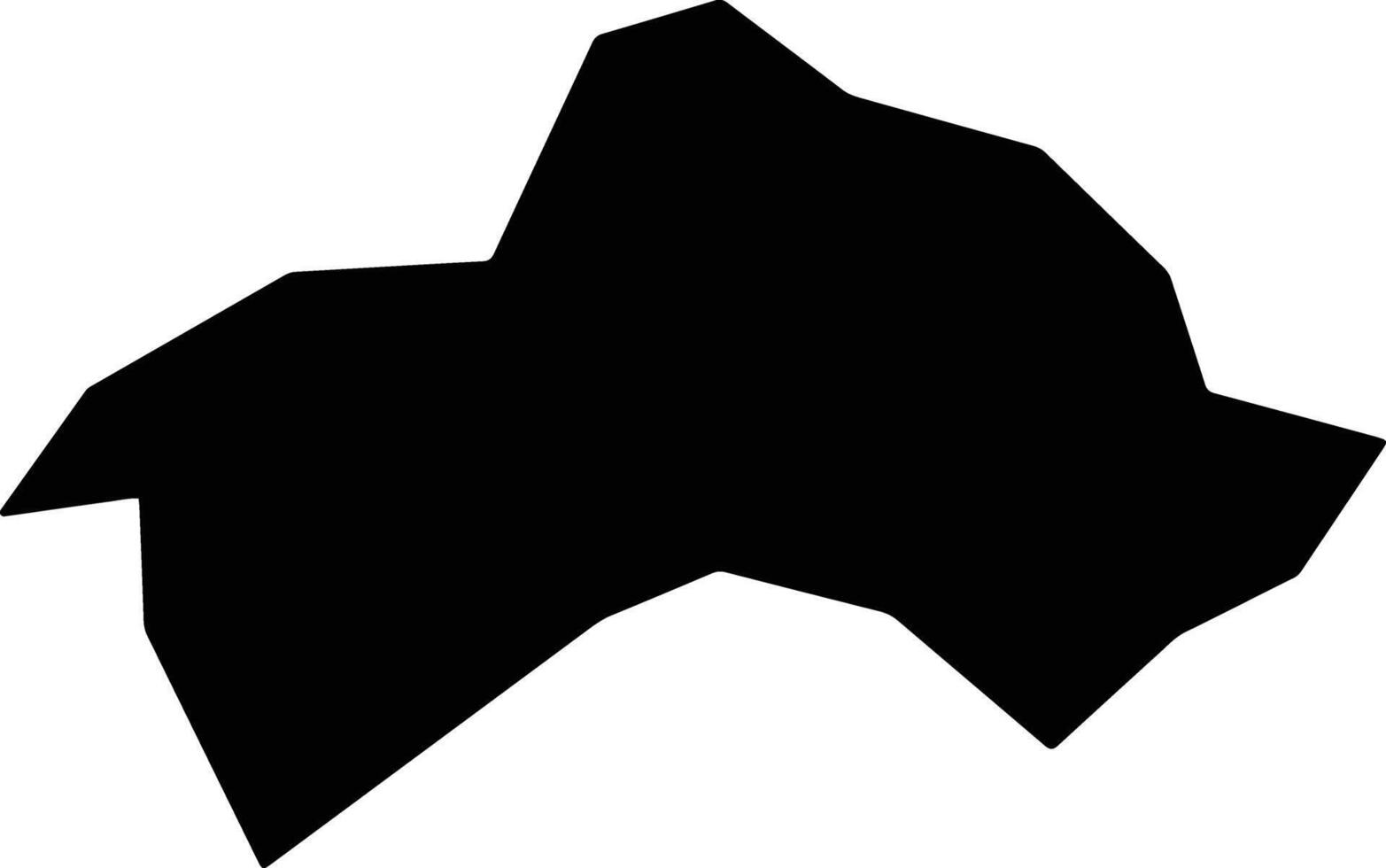 Pentalia Cyprus silhouette map vector