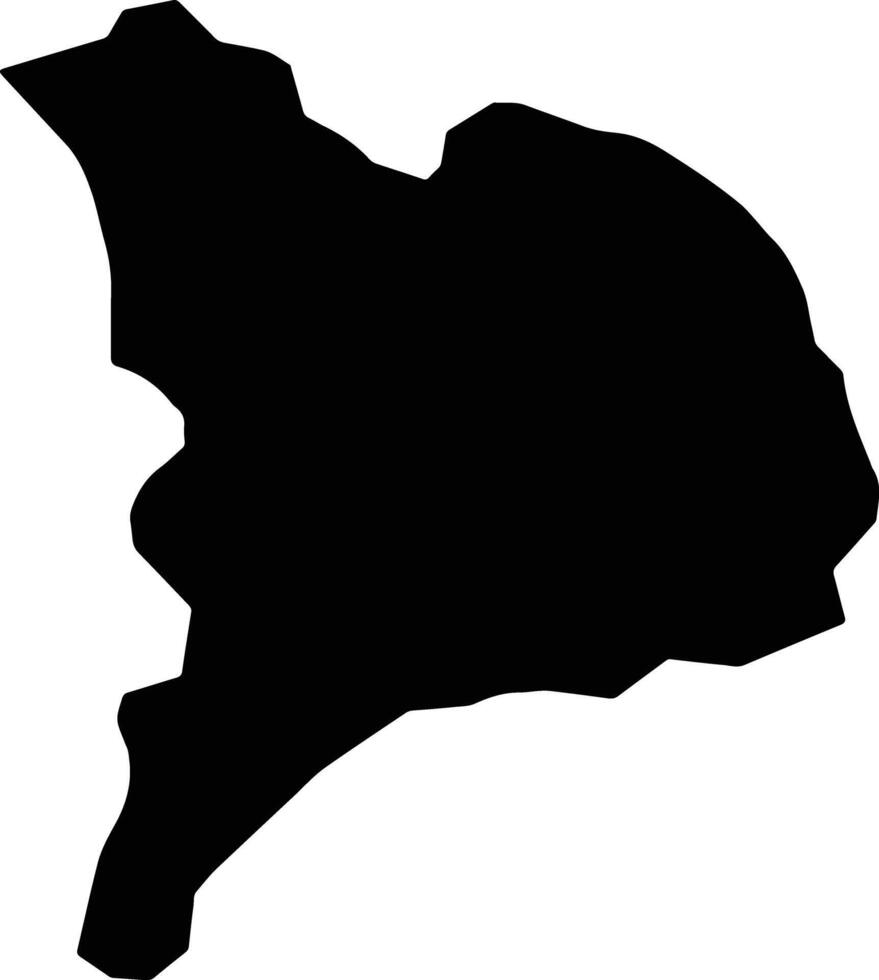 Peralta Dominican Republic silhouette map vector