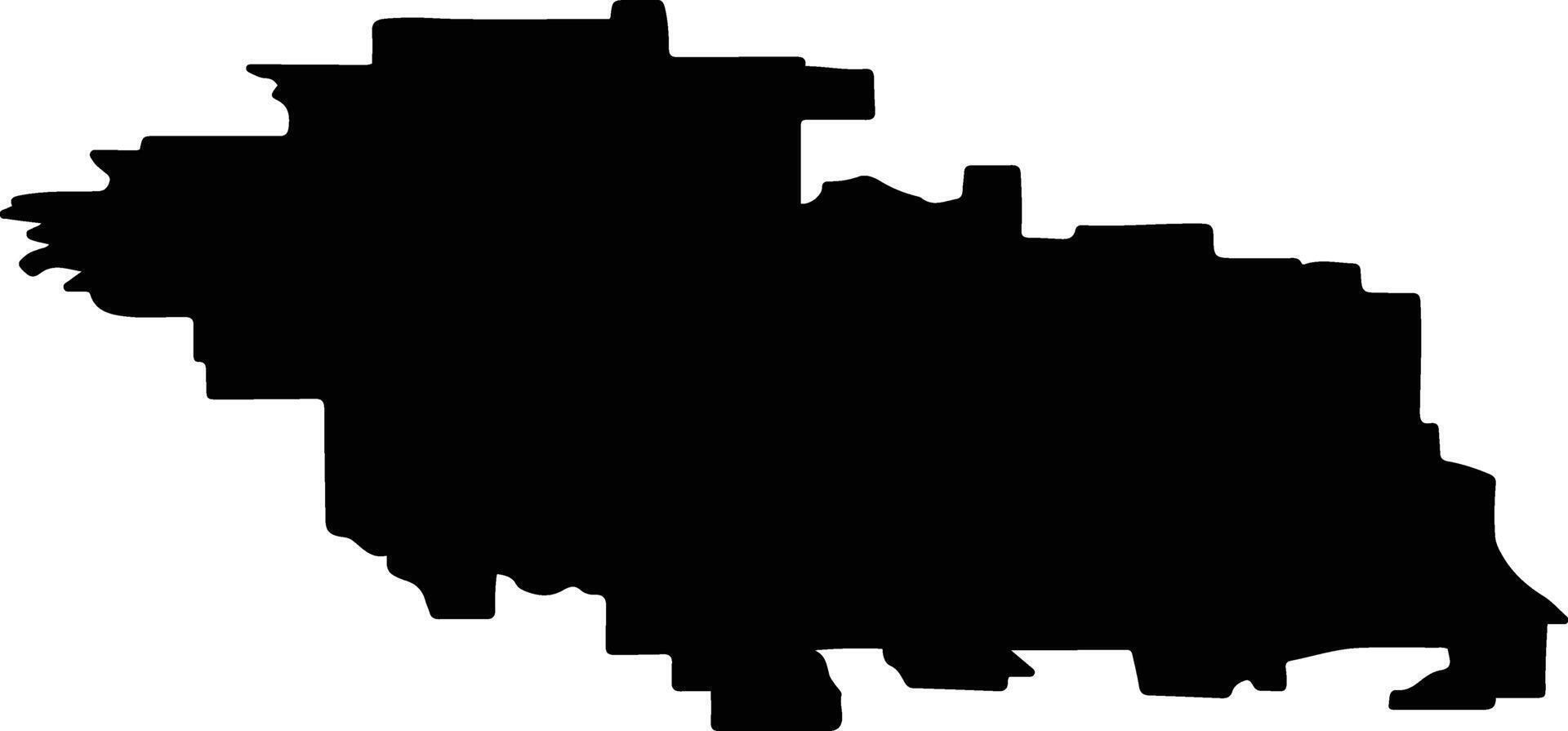 Perelyubsky District Russia silhouette map vector
