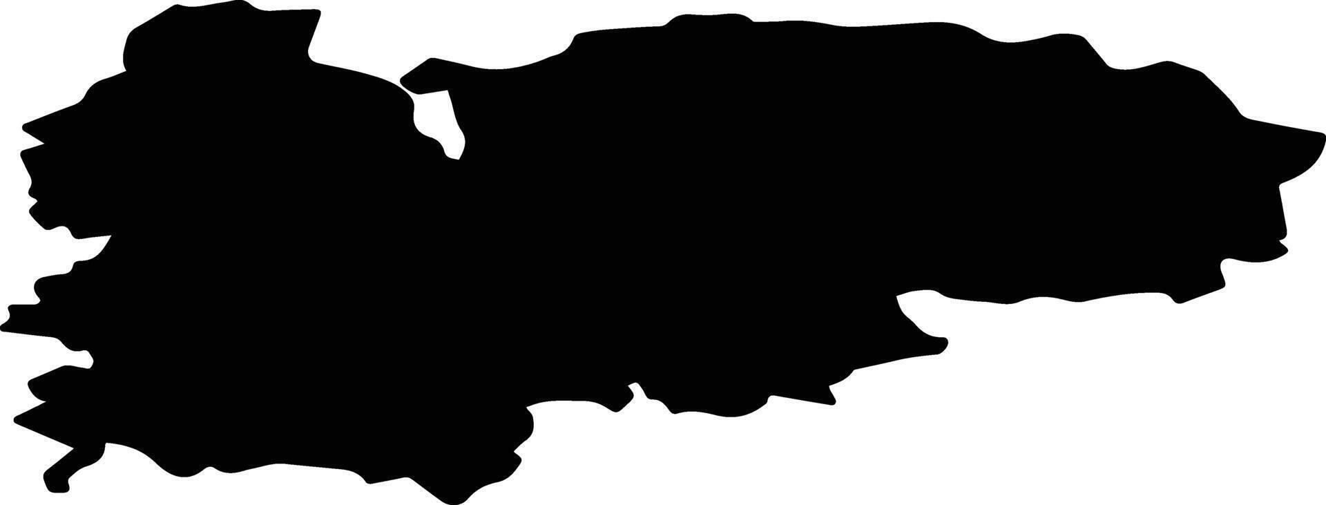 Peremyshlsky District Russia silhouette map vector