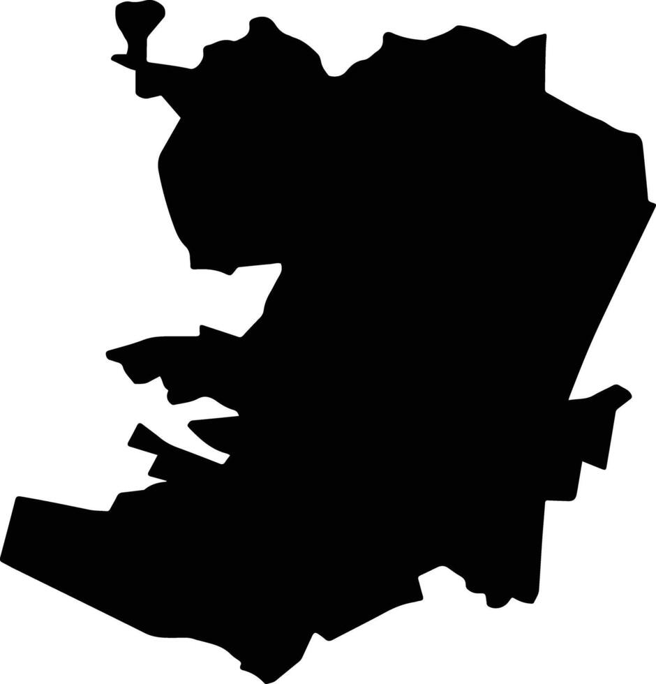 PERIS Romania silhouette map vector