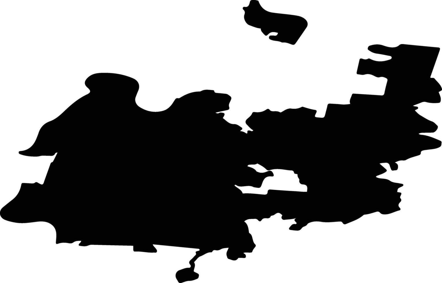 Permsky District Russia silhouette map vector