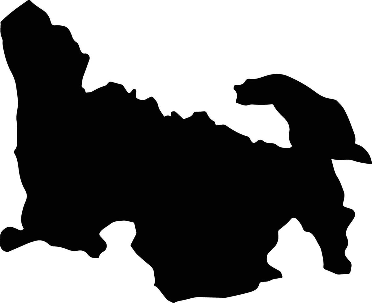 Perth Town Jamaica silhouette map vector