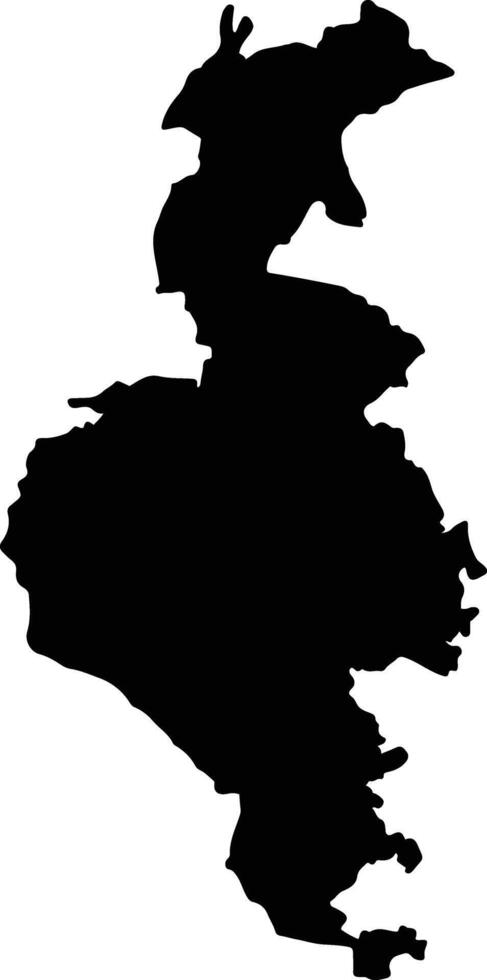 Pesawaran Indonesia silhouette map vector