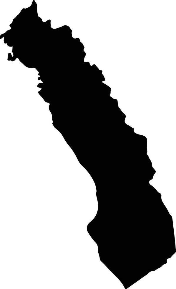 Pesisir Selatan Indonesia silhouette map vector