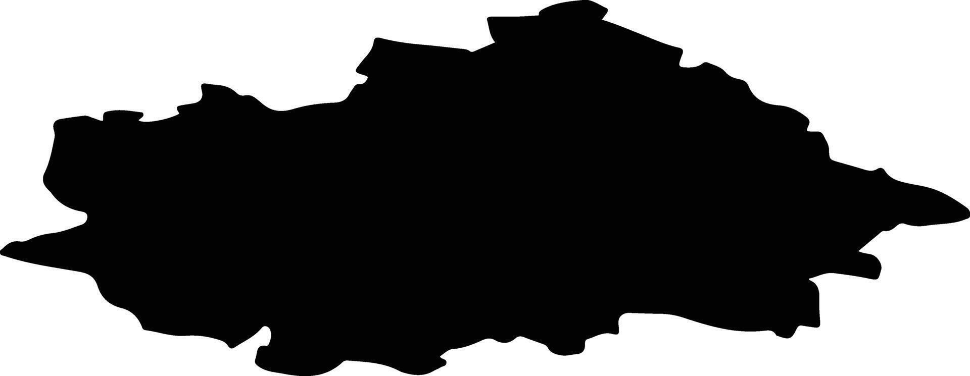 Pestrechinsky District Russia silhouette map vector