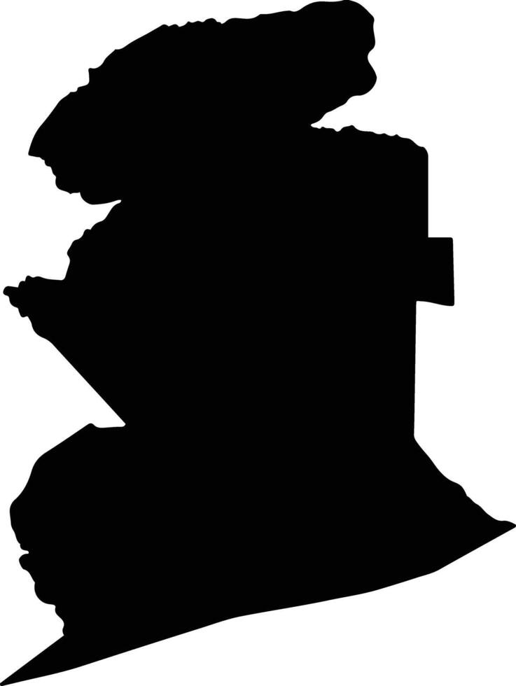 Petauke Zambia silhouette map vector