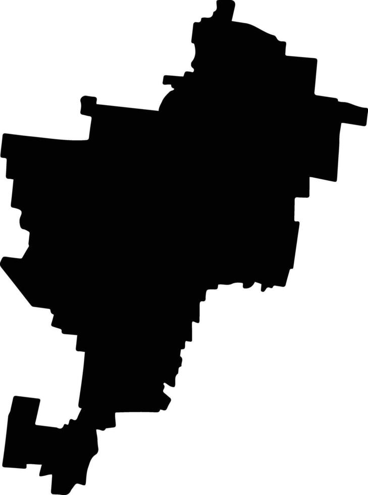 Peto Mexico silhouette map vector
