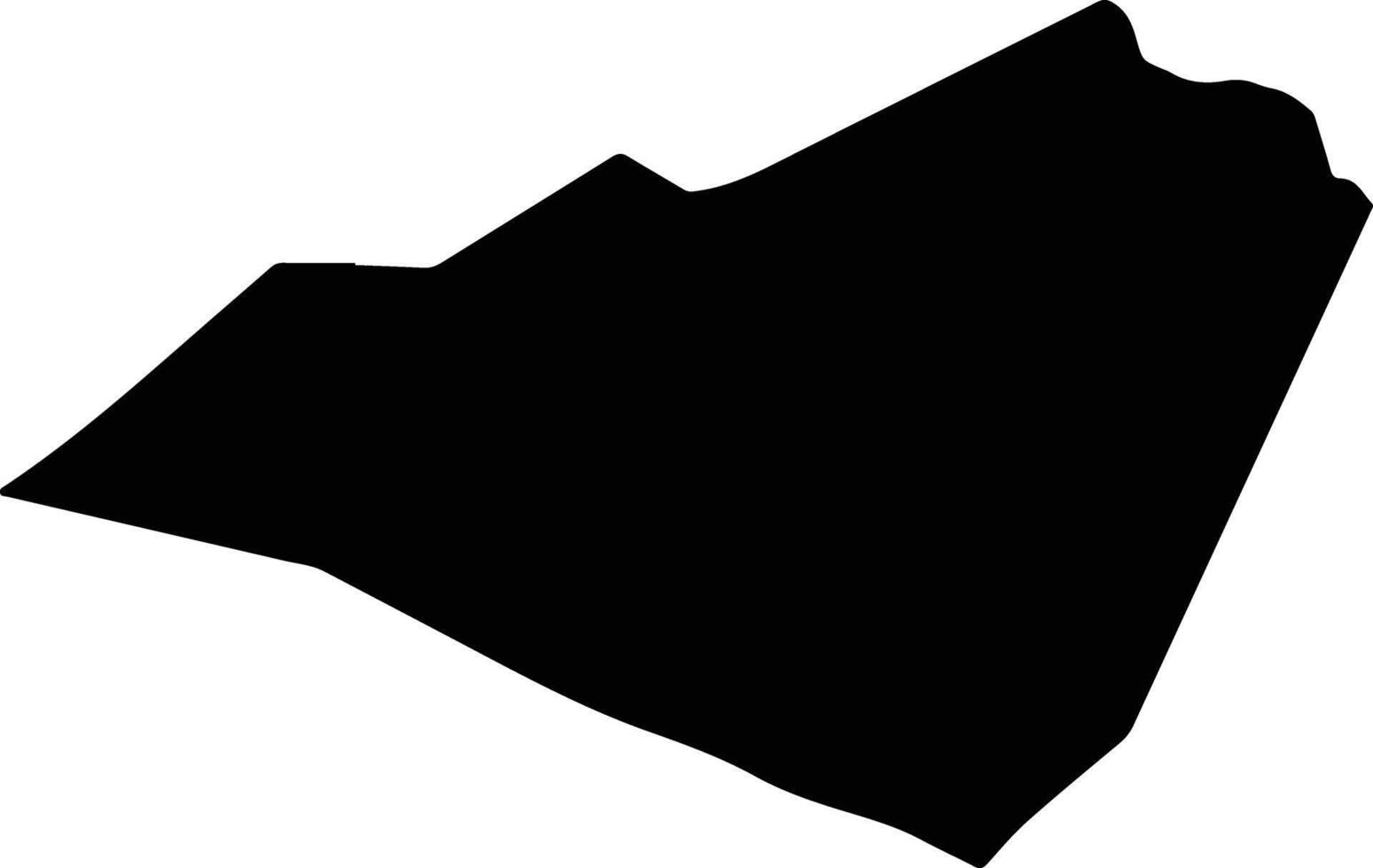 Petnjica Municipality Montenegro silhouette map vector