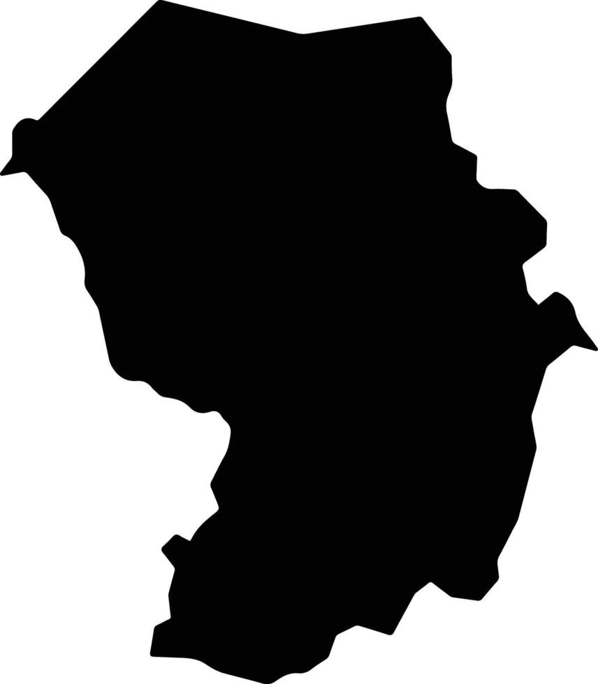 Petrolina Brazil silhouette map vector