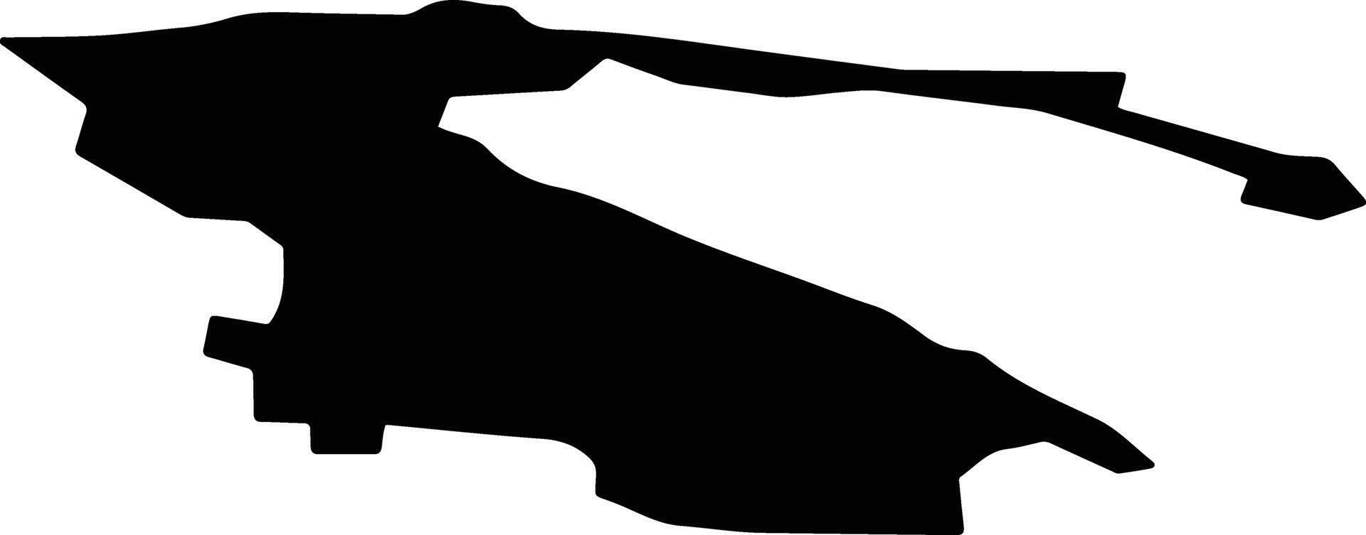 Petroskoi District Russia silhouette map vector