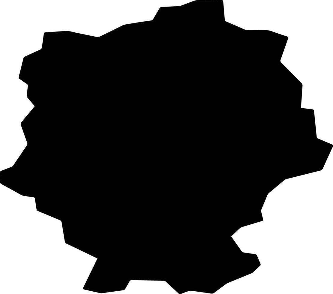 Petrovac na Mlavi Municipality Serbia silhouette map vector