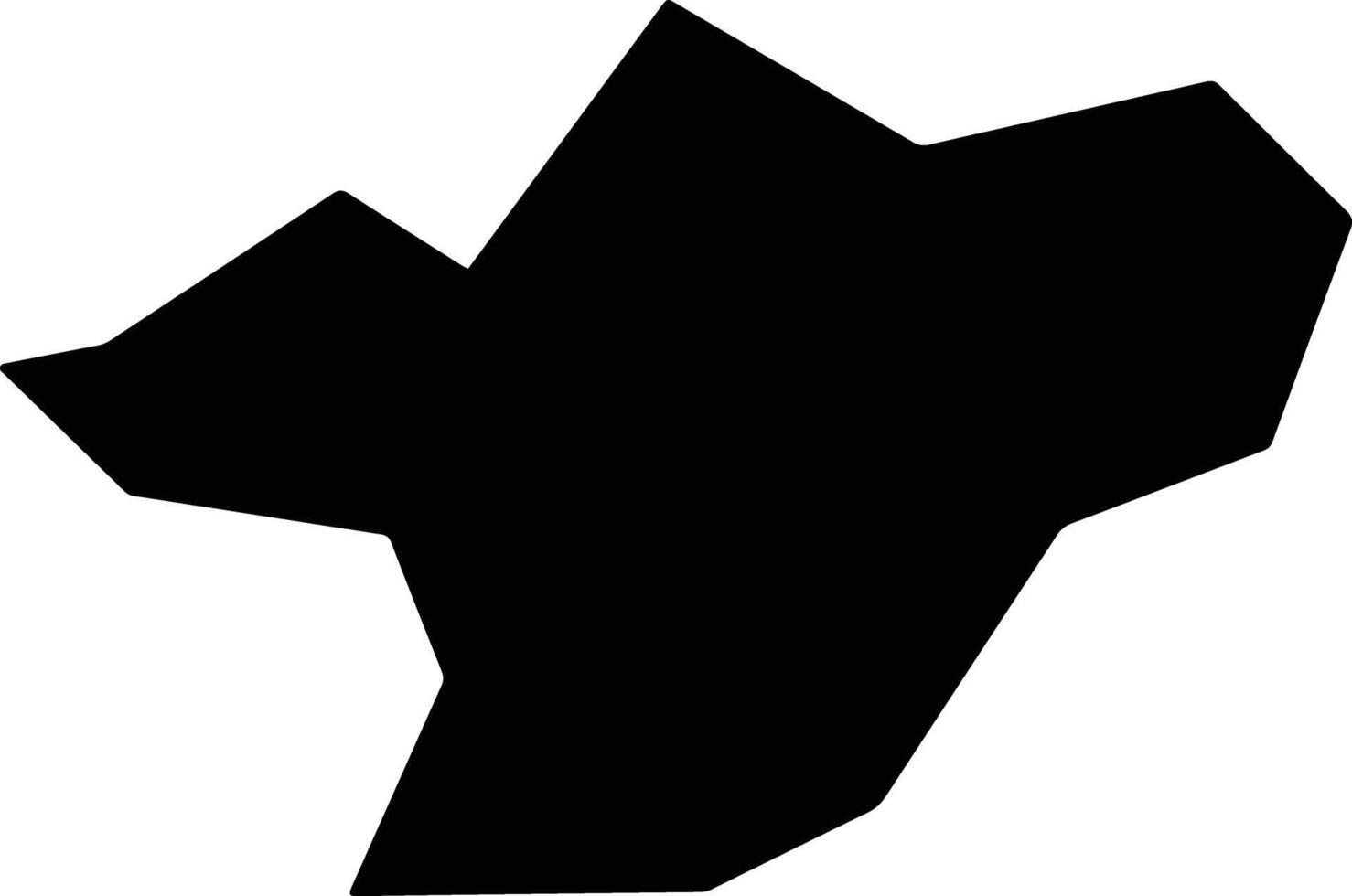 Petrovets North Macedonia silhouette map vector