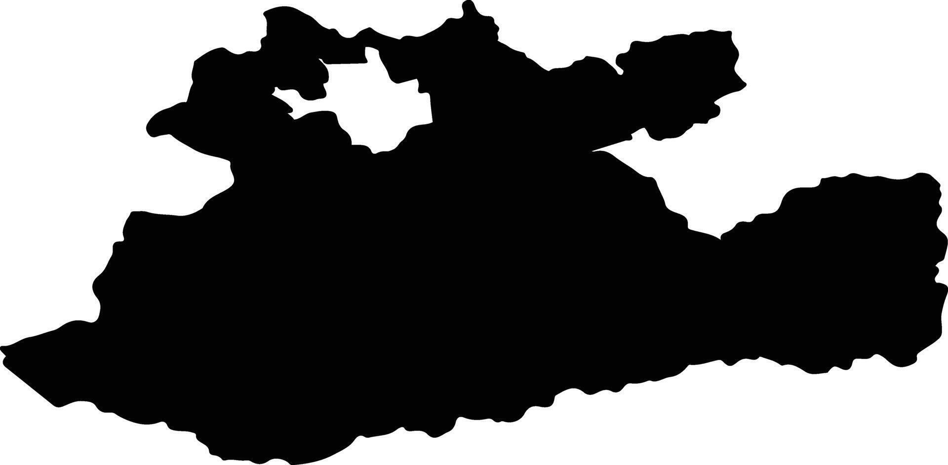 Petrovsk Zabaykalsky Rayon Russia silhouette map vector
