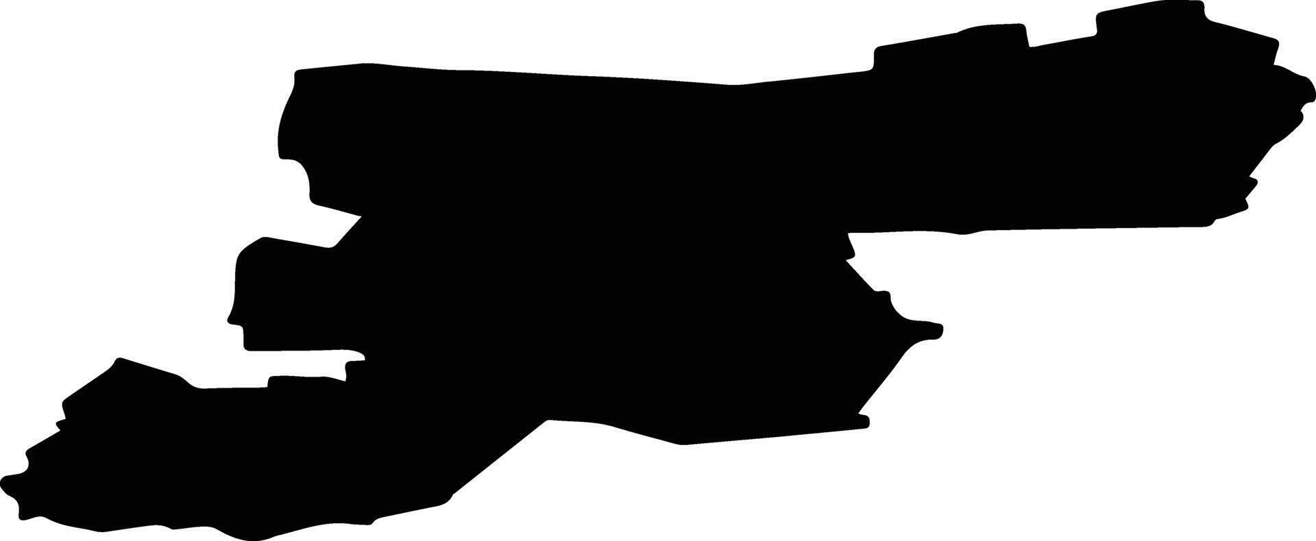 Petukhovsky District Russia silhouette map vector