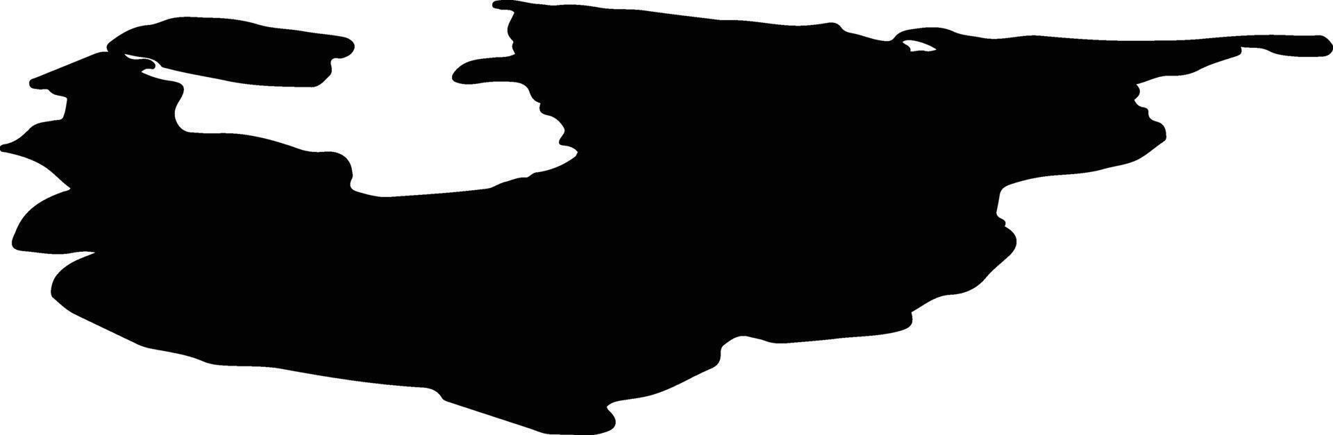 Pevek urban district Russia silhouette map vector
