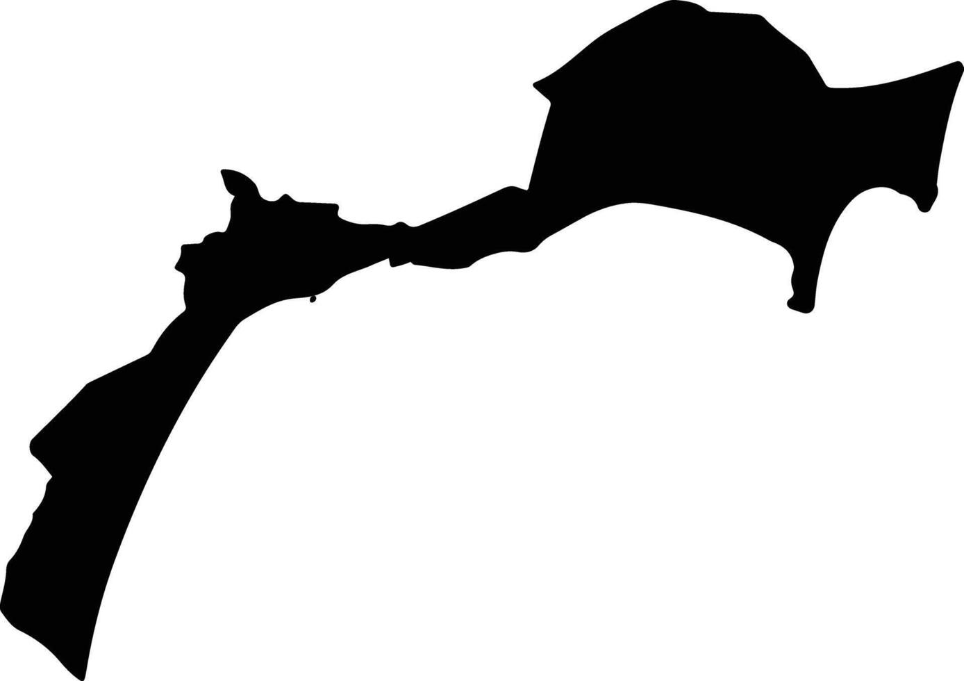 Phan Thiet Vietnam silhouette map vector