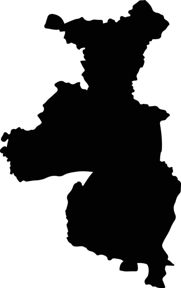 Phan Thong Thailand silhouette map vector