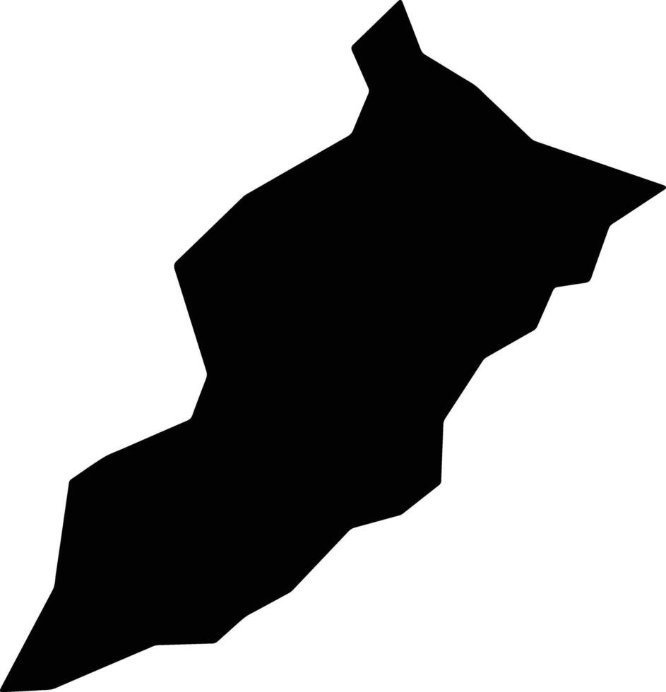Phangyuel Bhutan silhouette map vector