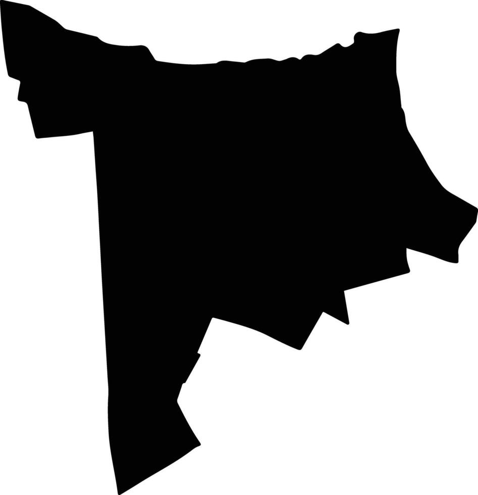 Phasi Charoen Thailand silhouette map vector